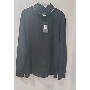 Motion Men's Quarter Zip Lightweight Pullover Black. Size Large